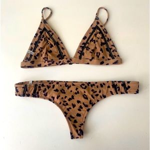 Rhythm Bralette Bikini Cheata Print Size Medium